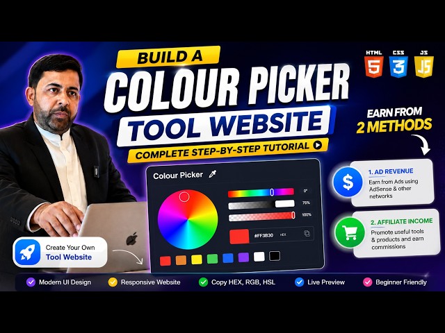 Build a Colour Picker Tool Website in 2026 | Complete Beginner Tutorial