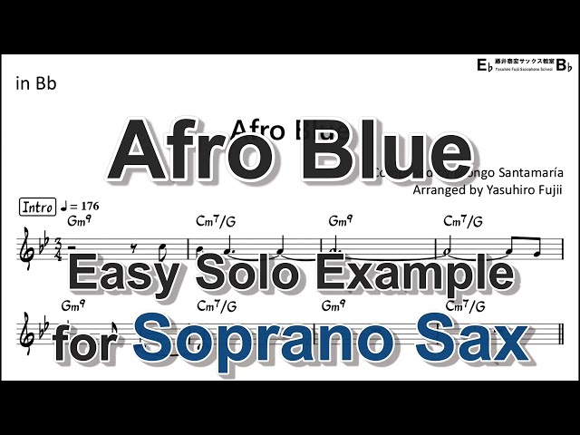 Afro Blue - Easy Solo Example for Soprano Sax (Tenor Sax)