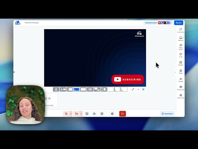 Transform Overlays in Streamyard