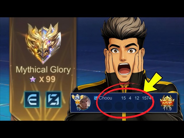 GLOBAL 1 CHOU LAST MATCH BEFORE IMMORTAL WITHOUT BUILDING ANY SINGLE ITEM CHALLENGE!! - MLBB