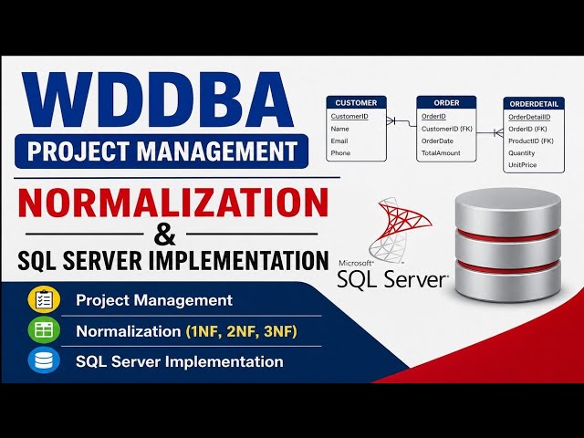 COC WDDBA Project management Database Normalization & SQL Server 2012