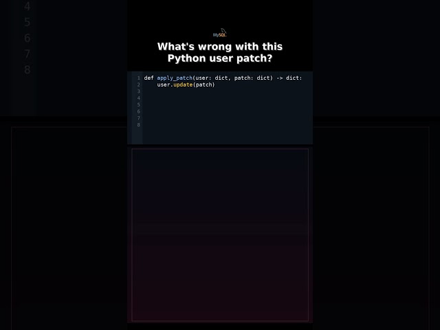 Whats wrong with this Python user patch? #pythonsecuritybug