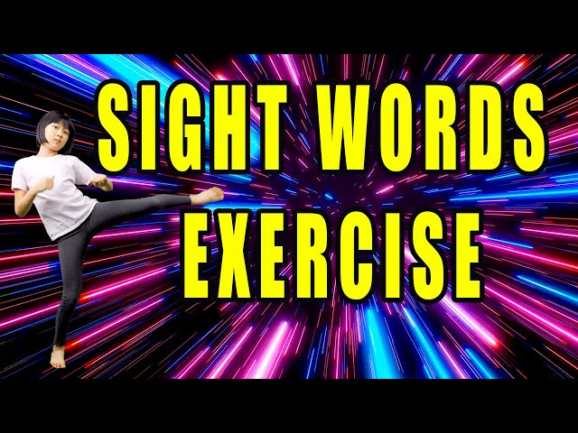 Sight words exercise for kindergarten | Word fry  | High-frequency words