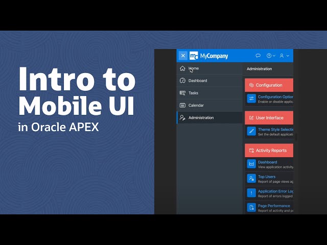 Intro to Mobile UI in Oracle APEX