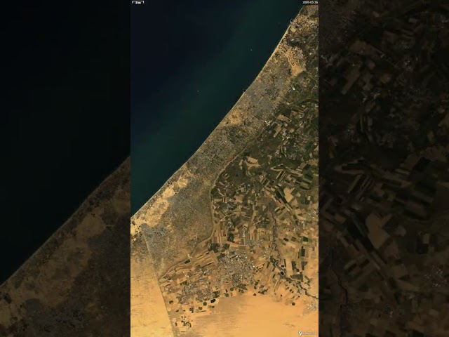 Gaza Strip 40 Year Time Lapse