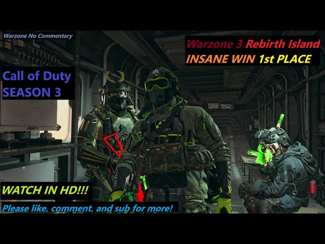 Warzone 3 Rebirth Island Insane Gameplay WIN 1ST PLACE w/ NO KILLS - Best meta loadout Striker