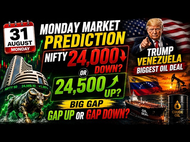 Nifty & Bank Nifty Monday Prediction | 31 August 2026 Market: Gap Up or Gap Down? | Crude Oil