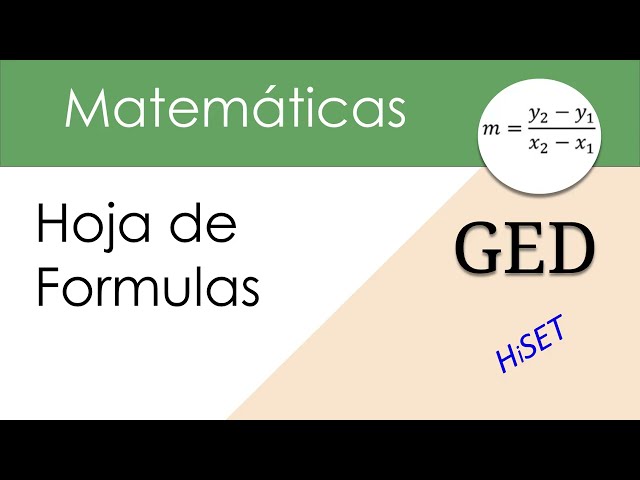 GED Hoja de formulas Parte 1