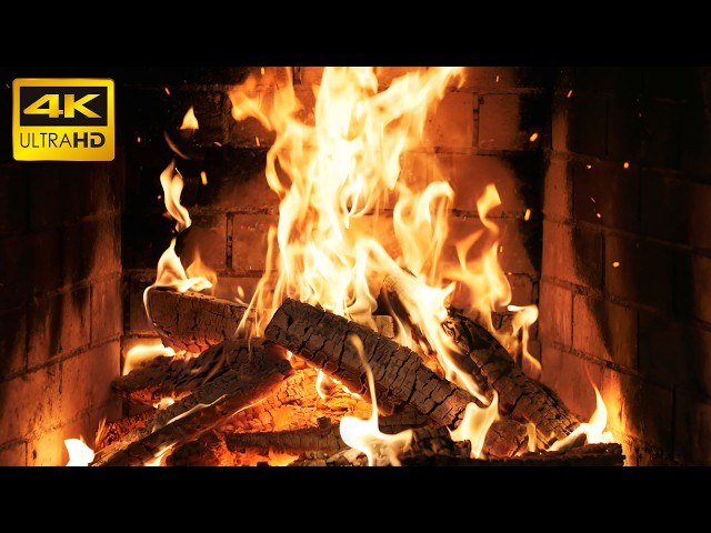 🔥 Fireplace Retreat (NO MUSIC) with Cozy Embers and Relaxing Fire Soundscape for Night Writing