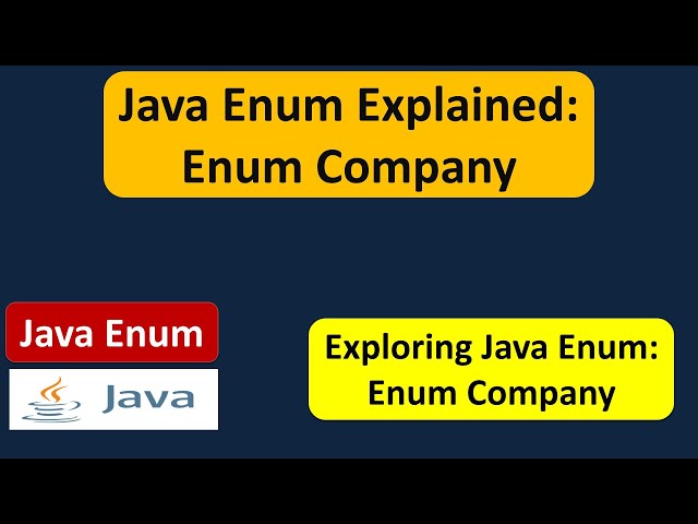 Java Enum Explained: enum Company | Java enum | enum in Java | Java Tutorial
