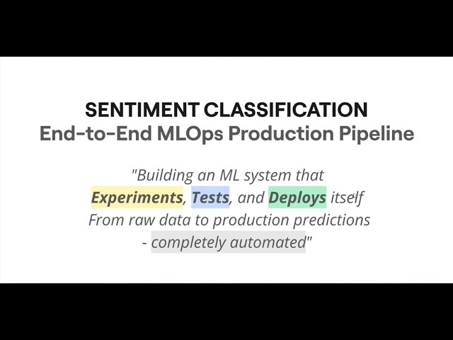 End‑to‑End Sentiment Classification with FastAPI, DVC & Docker