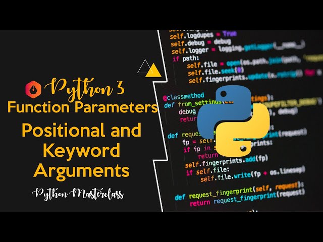 4.4 - Positional and Keyword Arguments in Python || Coding
