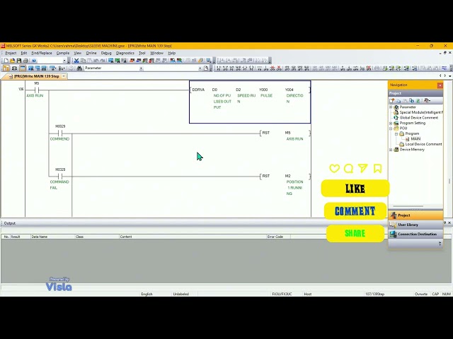 MITSUBISH PLC L PLASTIC SLEEVE CUTTING MACHINE LAST PART ] PROGRAMMING