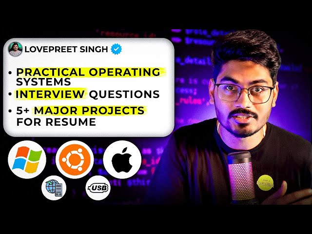 Complete Operating systems course with Projects in one video