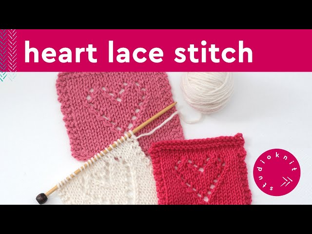 Lace Hearts Knitting Pattern 💖 Eyelets