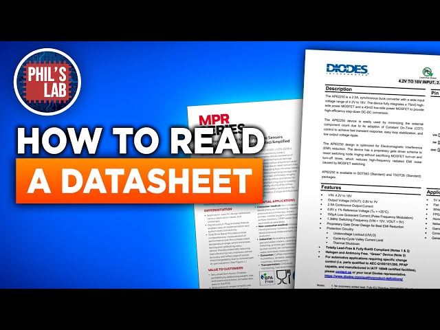 How To Read A Datasheet - Phil's Lab #123