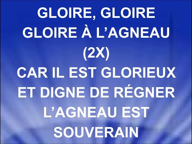 GLOIRE À L'AGNEAU - O'vive