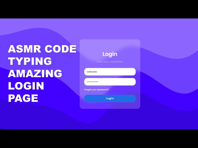 AsmrCode | Amazing login page | HTML, CSS.