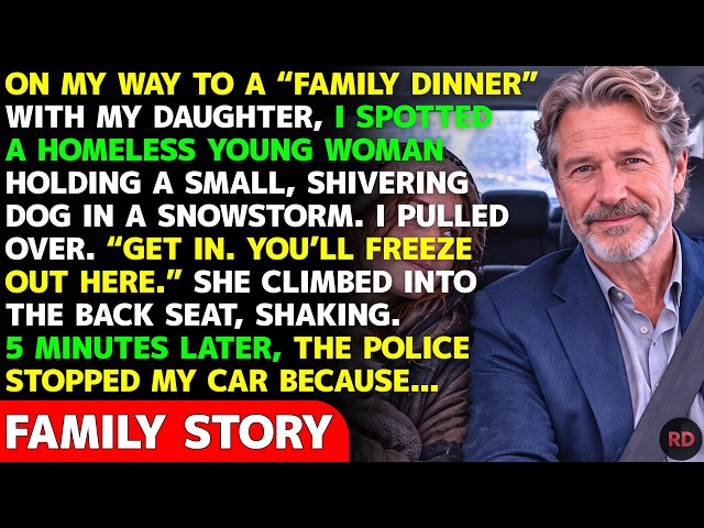 On My Way To Family Dinner, I Rescued A Homeless Girl In A Blizzard—5 Min Later, Police Stopped Me…