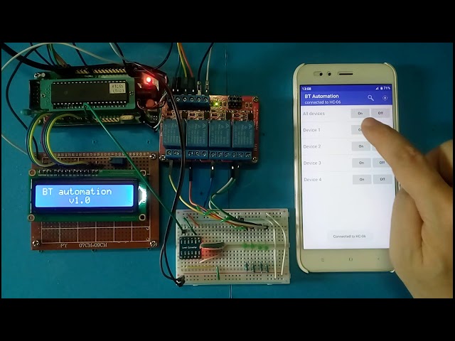 8051 bluetooth home automation demo