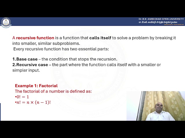Programming with C & C++ : Unit -5 Functions Part 2