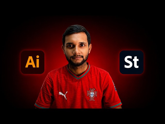 LIVE: Adobe stock high demandable design | Adobe Illustrator Bangla | Class 22