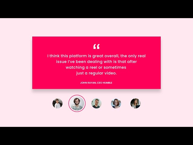 How To Make Animated Testimonial Slider For Website Using HTML CSS & JavaScript