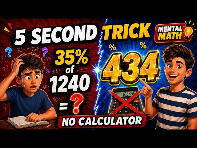 5 PERCENTAGE TRICKS That Feel Like CHEATING 😱 @TheFYIExplainer  #percentage #math #mathtricks