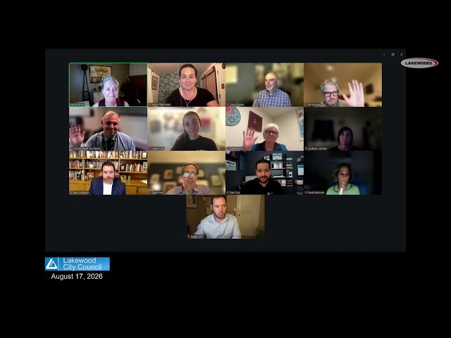 08-17-2026 Lakewood City Council Study Session Video