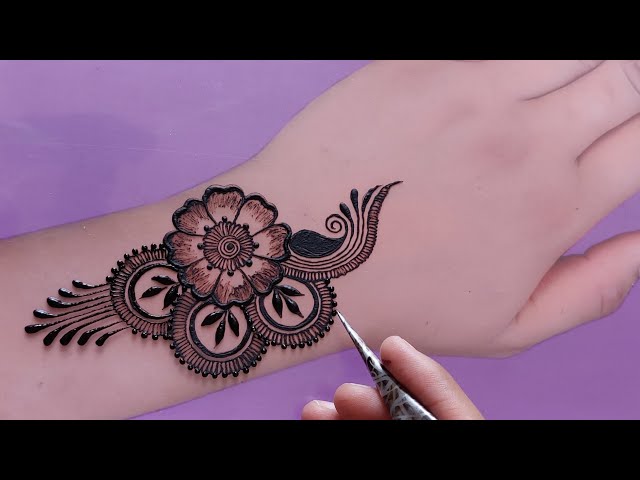 Back hand eid mehandi design stylish mehandi art ll new pattern eid holi easy simple mehandi