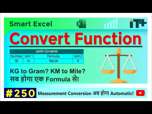 CONVERT Function in Excel | Unit Conversion Formula Explained