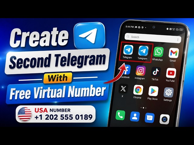 How To Create a Second Telegram Account With A Free Virtual Number(2026)/multiple telegram accounts