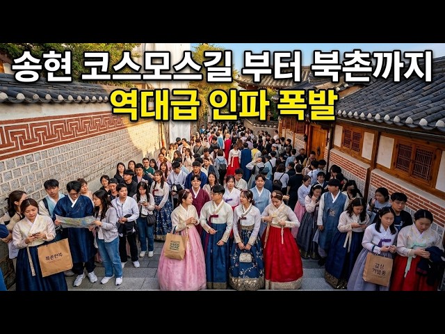 World's No. 1 Megacity Vibe! 🔥 Insane Crowds from Songhyeon Cosmos Field to Bukchon Hanok Village