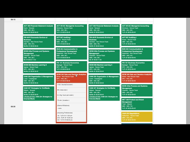 University Course Scheduling: 1-minute Demo