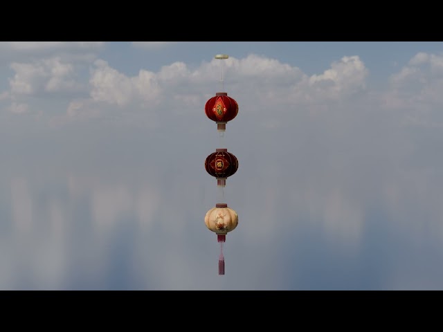 Chinese Red Lantern 3D Model