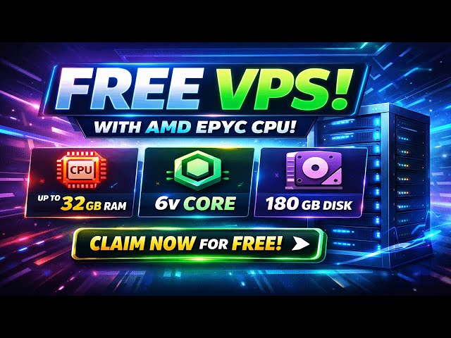 How to Get a Free AMD EPYC CPU VPS – 24/7 Online & High Performance