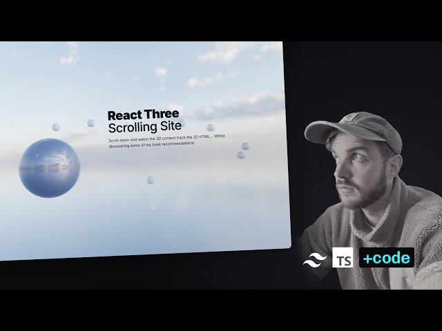 Simple 3D scrolling website with animations - full build + code in React Three Fiber, Next.js