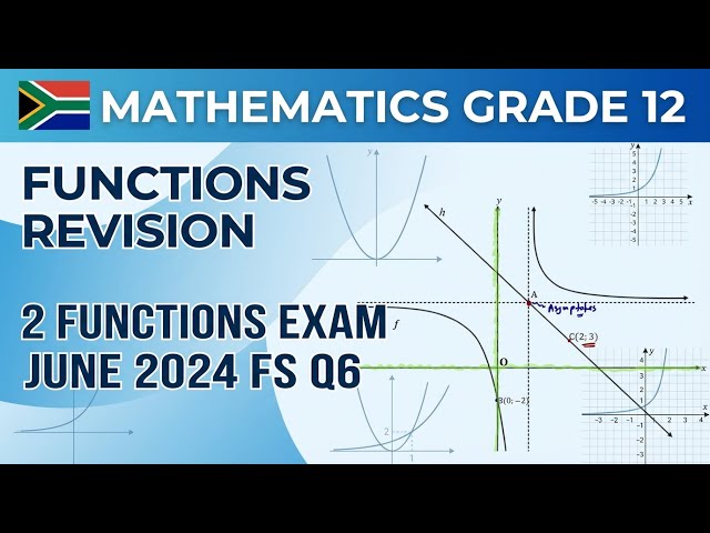 Mathematics Grade 12 Functions Exam June 2024 FS Q6 @mathszoneafricanmotives