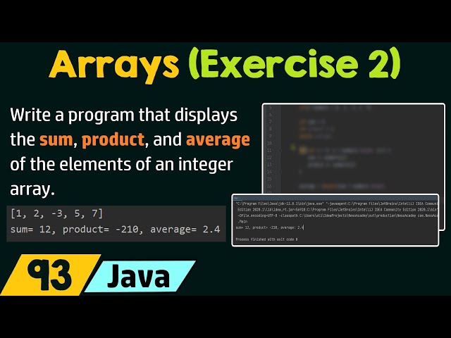 Arrays in Java (Exercise 2)