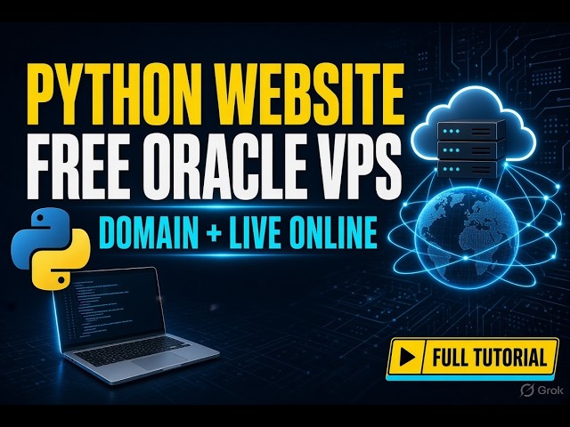 Create Python Web App → Upload to Free Oracle VPS → Connect Domain & Publish Online | Full Tutorial