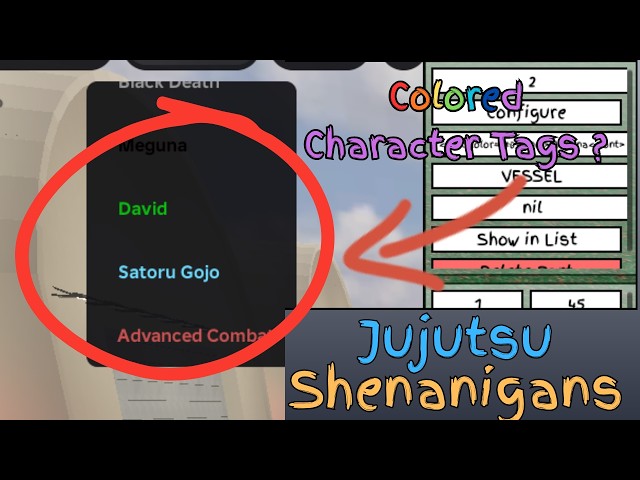How to Make COLORED Character Tags *IN JJS SKILL BUILDER*