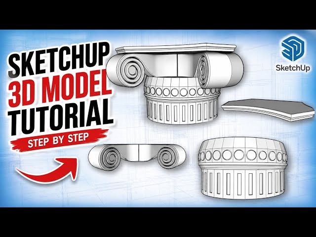 How to Model a Classical Column Capital in SketchUp | Step-by-Step Tutorial