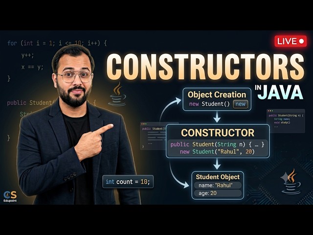 Constructors in Java Explained | Default & Parameterized Constructors | Java for Beginners