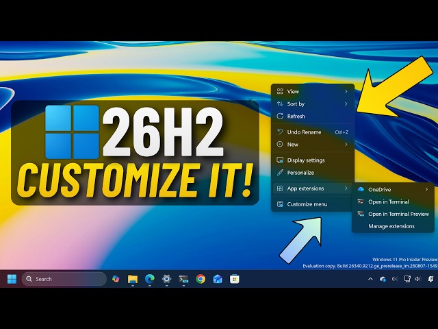 New Customizable Context Menu on Windows 11 – (Hands-On & Enable Process) – 26H2 & 25H2
