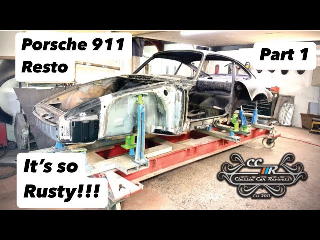 Rusty Porsche 911 Restoration Pt1! Jig mounting and rust repairs begin!!!