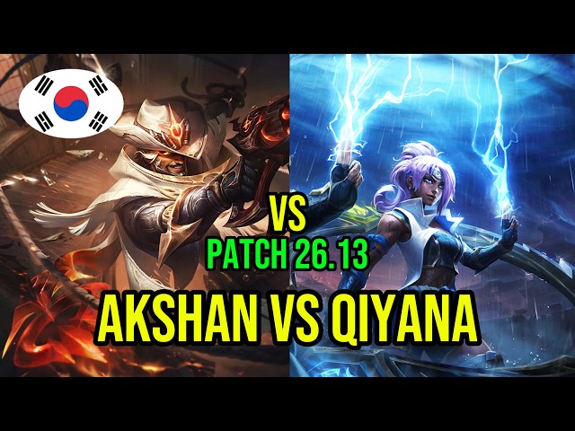1700 LP Akshan Mid vs Qiyana | KRX Naehyun | KR Server | Patch 26.13