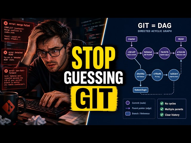 How Git Actually Works Under the Hood: DAGs, Pointers, & Three Trees