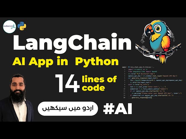 LangChain based app in python | #urdu #hindi