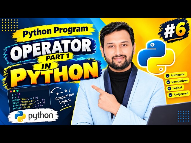 Operators in Python Explained | Operators Part 1 | Python #6 | Abhishek Dubey | ETM Academy