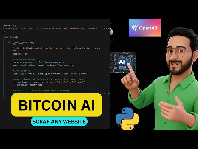 Build a Bitcoin Market Analyzer with OpenAI API | Scrape Any Website